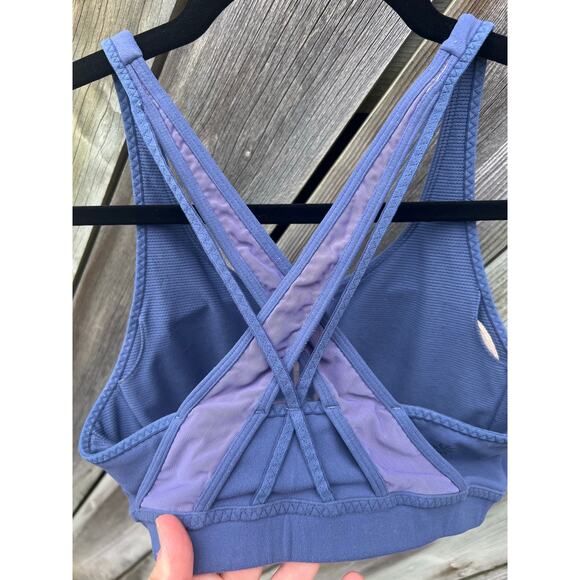 Athleta Blue Crisscross Back Sports Bra‎ Size S Workout Yoga Activewear - Picture 8 of 10